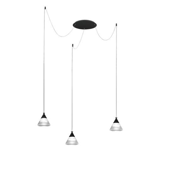 Sospensione Contemporanea Cony Metallo Nero Led 21W CONY-S3-A-NE