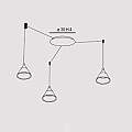 Sospensione Contemporanea Cony Metallo Nero Led 21W CONY-S3-A-NE