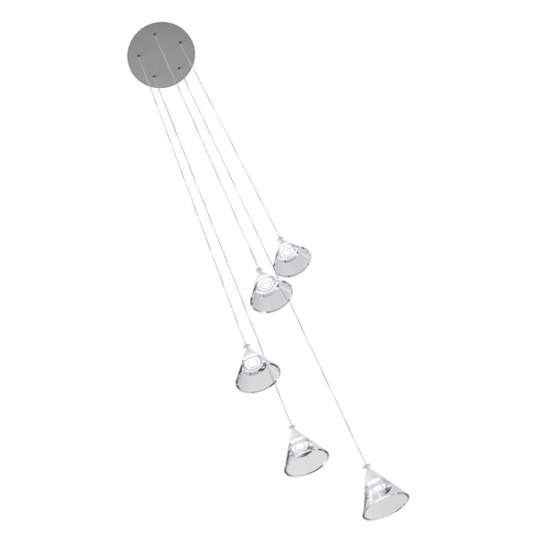 Sospensione Contemporanea Cony Metallo Bianco Led 35W CONY-S5-B-WH