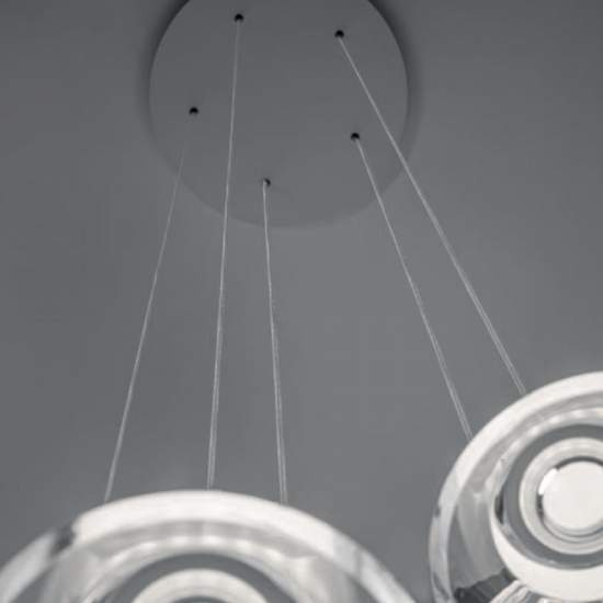 Sospensione Contemporanea Cony Metallo Bianco Led 35W CONY-S5-B-WH