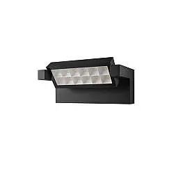 Applique Moderna Esterno Corner Alluminio Nero Led 18W