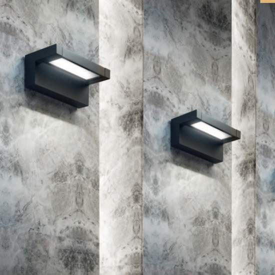 Applique Moderna Esterno Corner Alluminio Nero Led 18W CORNER-A20-NE