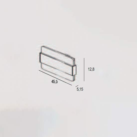 Applique Contemporanea Doup Metallo Bianco Led 16W DOUP-A26-WH