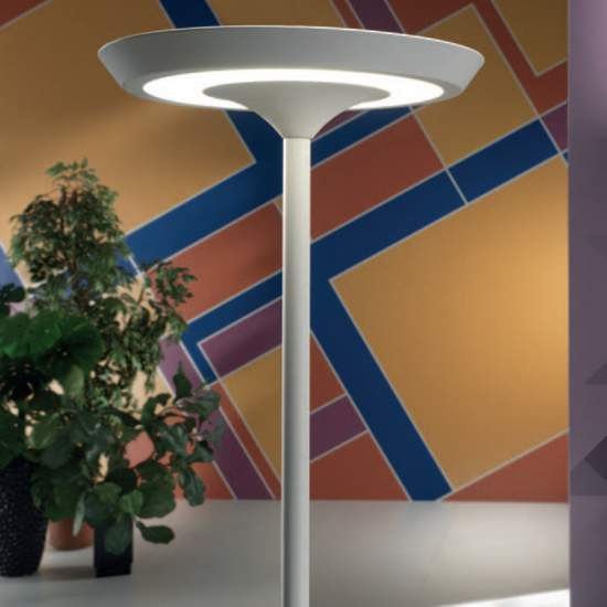 Piantana Moderna Ella Metallo Bianco Led 25W ELLA-P180-WH