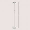 Piantana Moderna Ella Metallo Bianco Led 25W ELLA-P180-WH