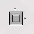 Plafoniera Contemporanea Frameplus Metallo Foglia Oro Led 48W FRAMEPLUS-Q50-GF