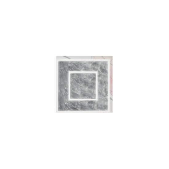 Plafoniera Contemporanea Frameplus Metallo Foglia Argento Led 48W FRAMEPLUS-Q50-SF