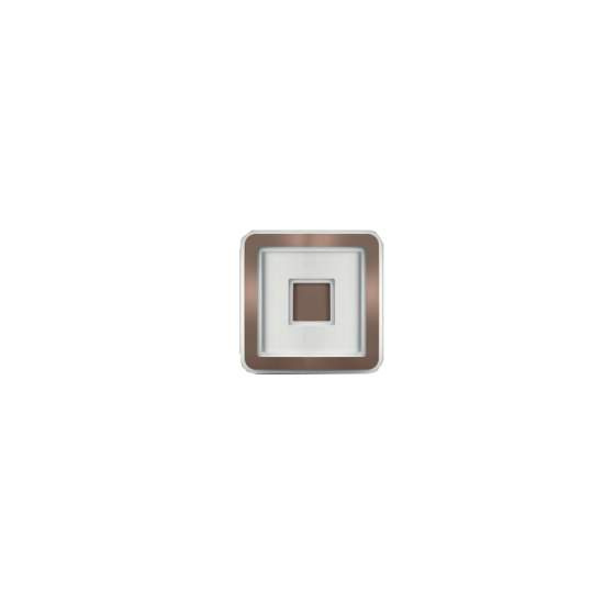 Plafoniera Contemporanea Halò Metallo Oro Rosato Led 46W HALO-Q50-BN