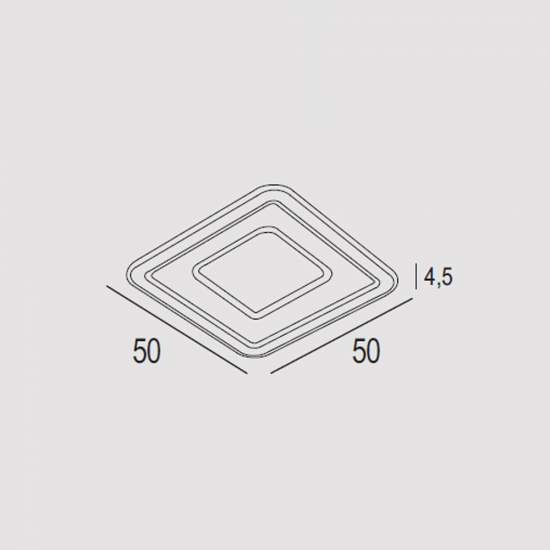 Plafoniera Contemporanea Halò Metallo Oro Rosato Led 46W HALO-Q50-BN