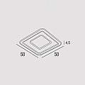Plafoniera Contemporanea Halò Metallo Antracite Led 46W HALO-Q50-DG
