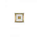 Plafoniera Contemporanea Halò Metallo Foglia Oro Led 46W HALO-Q50-GF
