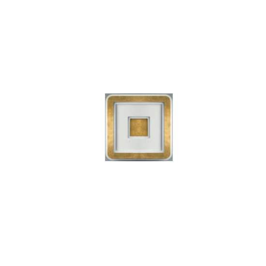Plafoniera Contemporanea Halò Metallo Foglia Oro Led 46W HALO-Q50-GF