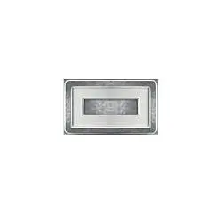 Plafoniera Contemporanea Halò Metallo Foglia Argento Led 45W