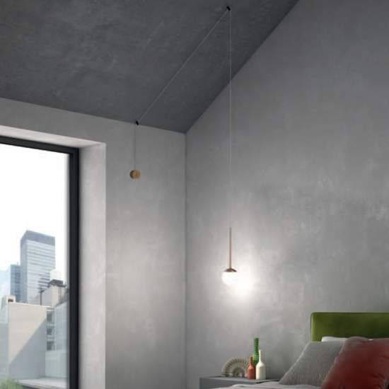 Sospensione Contemporanea Lollypop Metallo Oro Rosato Led 7W LOLLYPOP-S1-BN