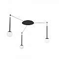Sospensione Contemporanea Lollypop Metallo Nero Led 21W LOLLYPOP-S3-A-NE
