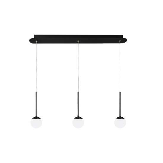Sospensione Contemporanea Lollypop Rosone Rett. Metallo Nero Led 21W LOLLYPOP-S3-TR-NE