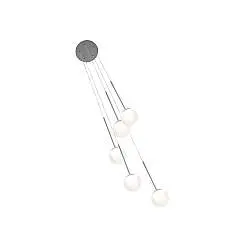 Sospensione Contemporanea Lollypop Metallo Bianco Led 35W