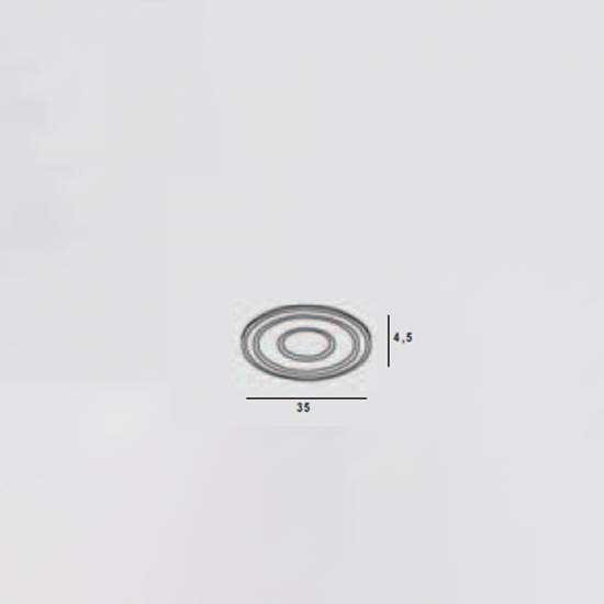 Plafoniera Contemporanea Loop Metallo Rame Opaco Led 30W LOOP-T35-MC