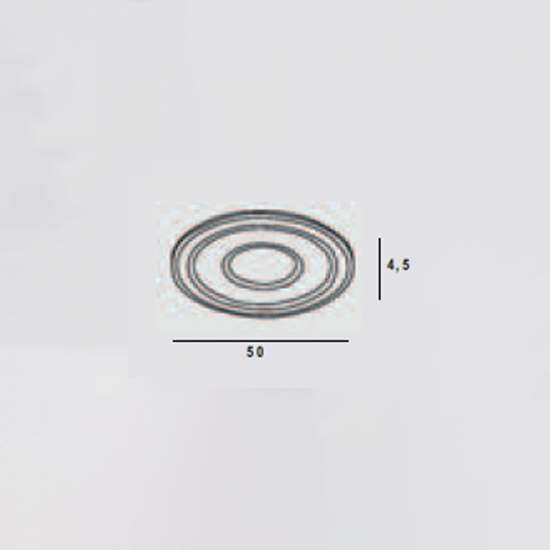 Plafoniera Contemporanea Loop Metallo Verde Bosco Led 46W LOOP-T50-VB