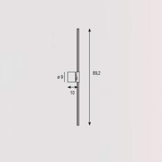Applique Contemporanea Nood Metallo Bianco Led 20W NOOD-A89-WH