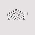 Plafoniera Contemporanea Pixel Metallo Foglia Argento Led 16W PIXEL-Q20-SF