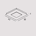Plafoniera Contemporanea Pixel Metallo Foglia Rame Led 40W Quadrata PIXEL-Q50-RF