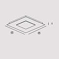 Plafoniera Contemporanea Pixel Metallo Foglia Oro Led 52W PIXEL-Q65-GF