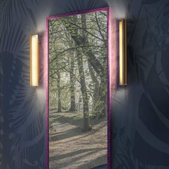 Applique Moderna Pop Metallo Foglia Oro Led 28W POP-A53-GF