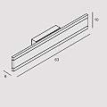 Applique Contemporanea Rail Alluminio Rame Opaco Led 34W RAIL-A63-MC