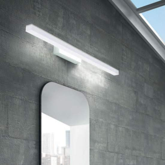 Applique Moderna Ruler Metallo Bianco Led 24W RULER-A69-WH