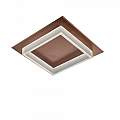 Plafoniera Contemporanea Square Metallo Rame Opaco Led 48W SQUARE-Q65-MC