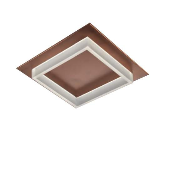 Plafoniera Contemporanea Square Metallo Rame Opaco Led 48W SQUARE-Q65-MC