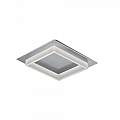 Plafoniera Contemporanea Square Metallo Grigio Perla Led 48W SQUARE-Q65-SG