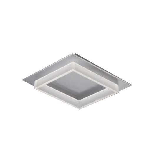 Plafoniera Contemporanea Square Metallo Grigio Perla Led 48W SQUARE-Q65-SG