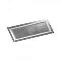 Plafoniera Contemporanea Square Metallo Foglia Argento Led 40W SQUARE-R70-SF