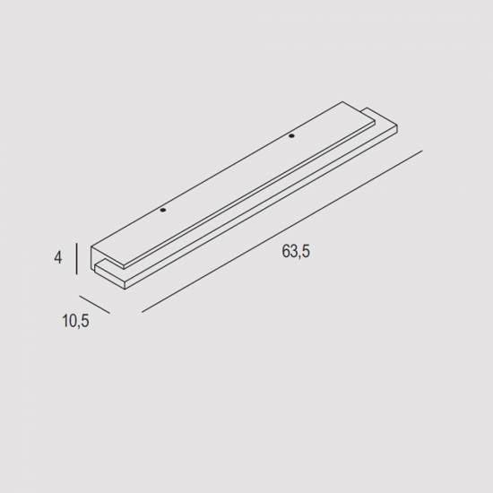 Applique Contemporanea Step Metallo Cromo Grigio Led 20W STEP-A63-CR