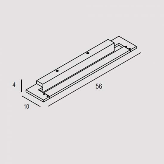 Applique Contemporanea Tour Metallo Bianco Led 18W TOUR-A56-WH