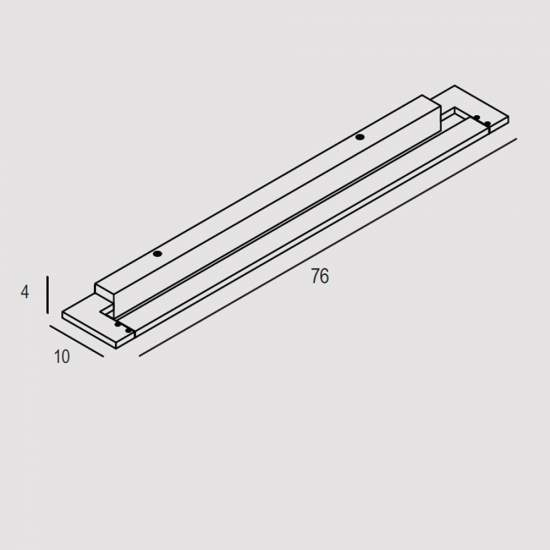 Applique Contemporanea Tour Metallo Bianco Led 24W TOUR-A76-WH