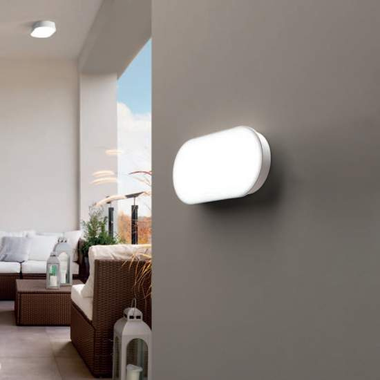 Applique Contemporanea Zero Materie Plastiche Bianco Led 12W ZERO-PL12-WH
