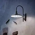 Applique Da Esterno Classica Campobasso Metallo E Ceramica Nero 1 Luce E27 A353-NE