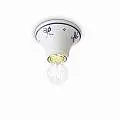 Plafoniera Classica Trieste Bianco Decorato Filo Blu 1 Luce E14 C133-38-DEC-SOB