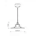 Lampadario Vintage Grunge Ferro E Ceramica Craquele' 1 Luce E27 30Cm C1432-18