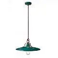 Lampadario Vintage Country Ferro E Ceramica Verde 1 Luce E27 C1443-VIV