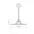 Lampadario Vintage Country Ferro E Ceramica Verde 1 Luce E27 C1443-VIV