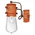 Applique Vintage Urban Ferro E Ceramica Arancio 1 Luce E27 22Cm C1523-VIO