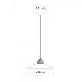Lampadario Vintage Colors Ferro E Ceramica Verde Petrolio 1 Luce E27 30Cm C1635-VPE