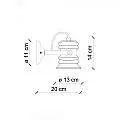 Applique Industrial Minimal Urban Ferro E Ceramica Vintage Nero 1 Luce E27 C1843-VIN