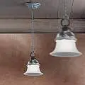 Lampadario Classico Ferrara Metallo E Ceramica Nero Sfumato Rame 1 Luce E14 C190-NR-04-DEC-UOO