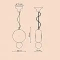 Sospensione Vintage Decò Bumbum 1 Elemento Ceramica Arancio Pokè 1 Luce E27 C2751-APO