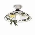 Plafoniera Classica Napoli Metallo E Ceramica Nero Sfumato Rame 1 Luce E27 C369-NR-42-DEC-MOG